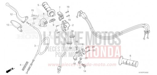 LEVIER DE GUIDON/COMMUTATEUR/CABLE CRF110FR de 2024